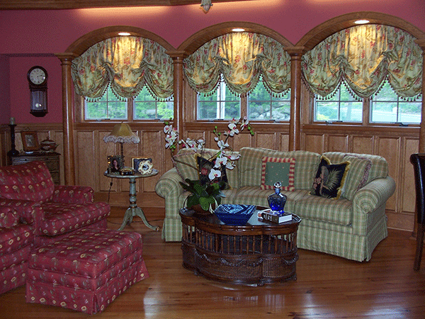 three window balloon shade